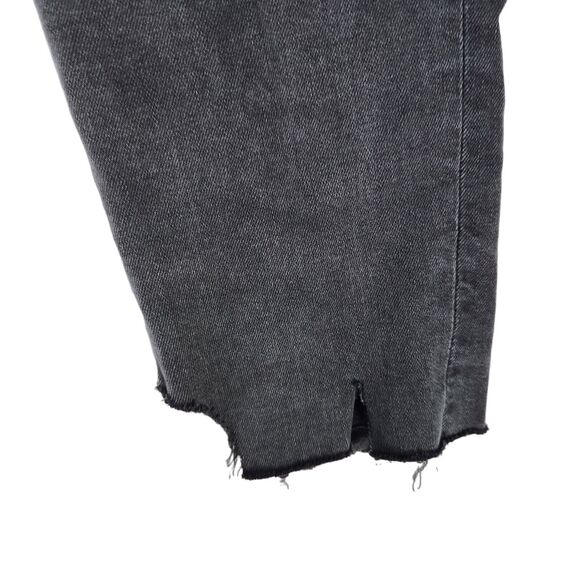 Zara Jeans Womens Sz 10 Black Koi Fish Embroidery Z1975 Denim Distressed Hems - Picture 6 of 11
